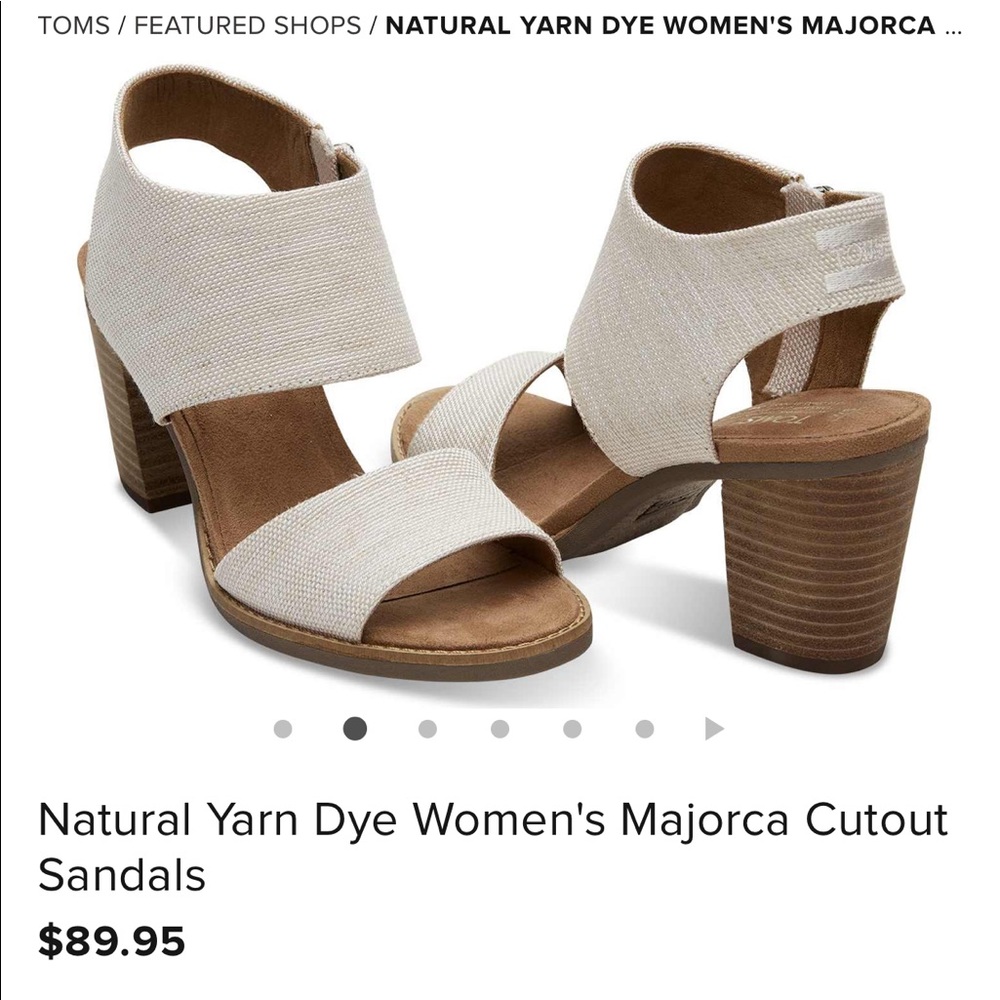 NWT Toms Natural Yarn Dye Women's Majorca Sandals